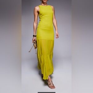 Elegant Yellow Maxi Dress